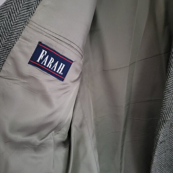 Farah Tweed Herringbone Blazer, Men's 46L - Picture 4 of 7